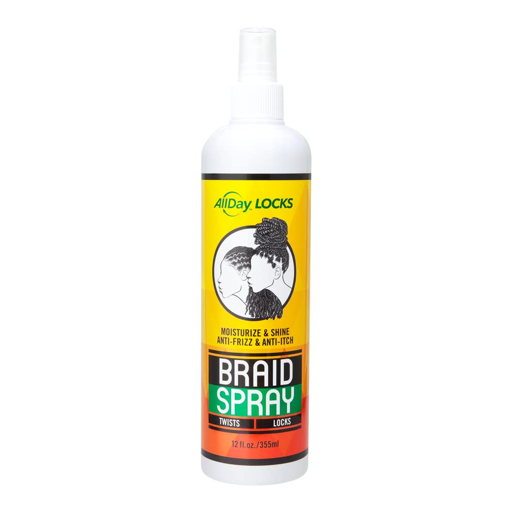 AllDay Locks Braid Spray Alleviates Itchy & Dry Scalp 12oz